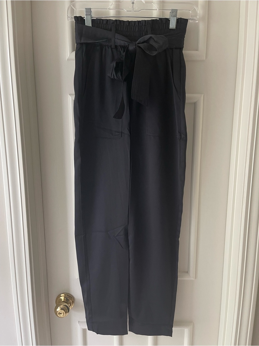 Abercrombie & Fitch Black Waist-Tie Dress Pants